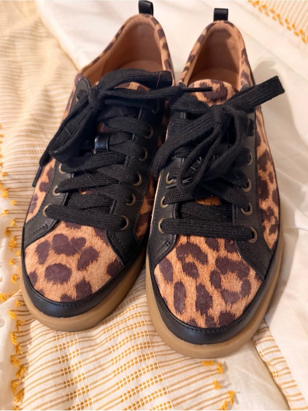 Women’s Vionic Leopard Print Casual Sneakers in Brown